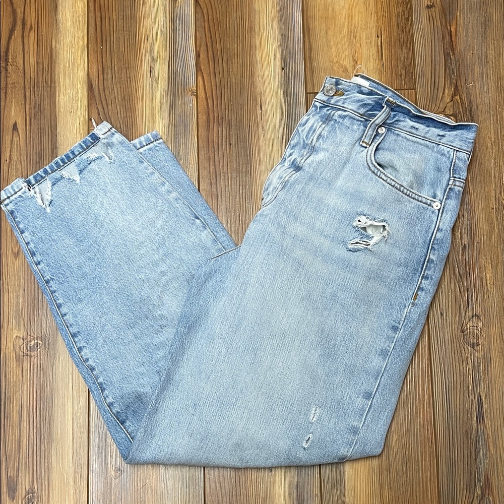 Frame Denim Sky Blue Cropped Jeans